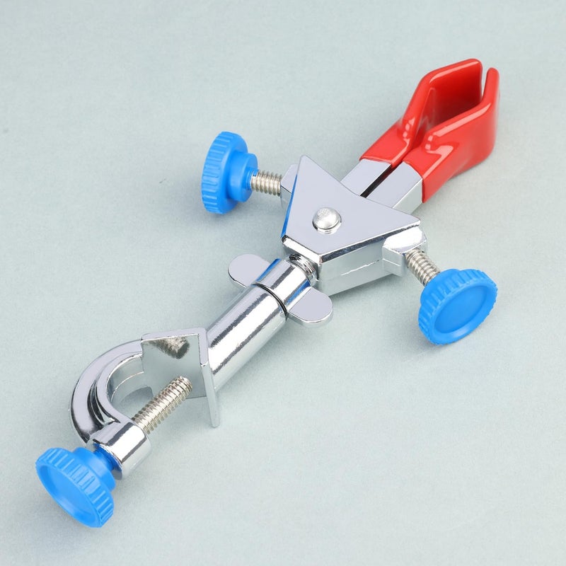 stonylab Mini 2-Prong Swivel Clamp with Boss Head, Compact Dual Adjust Multipurpose 360 Degree Rubber Coated Swivel Clamp for Lab Accessories, 70 mm - Image 5